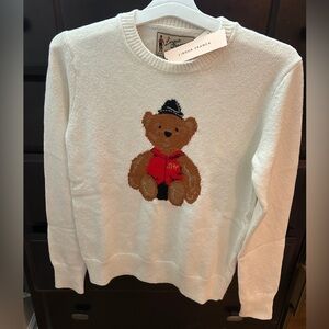 Lingua Franca Bo the Bowery Hotel Bear Cream Sweater XS